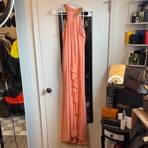 Calvin Klein Asymmetrical Coral Dress
